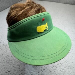 Vintage Masters Tournament Hat Visor Strap Back Mens Green Golf Augusta USA ANGC